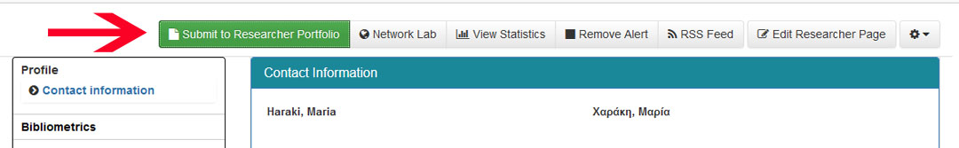 Submit to Researcher Portfolio